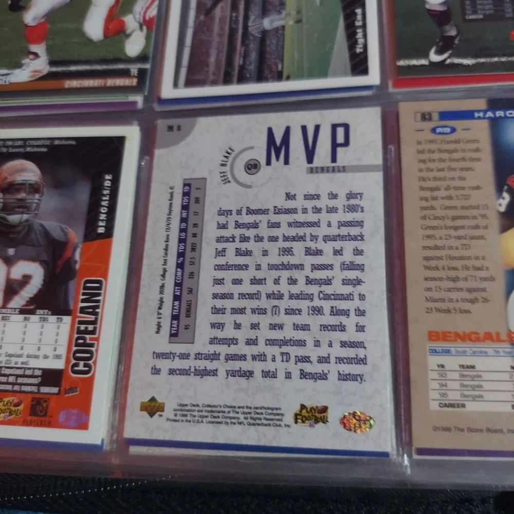 Pro Line/Ground Force Football Cards In Binder 600 Cards